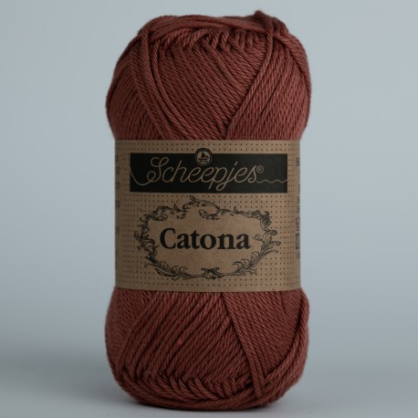 Scheepjes Catona 50г- 504 brick red