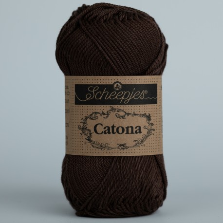 Scheepjes Catona 50г - 162 Black Coffee