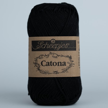 Scheepjes Catona 25г - 110 Jet Black