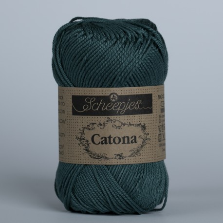 Scheepjes Catona 50г - 391 deep ocean green