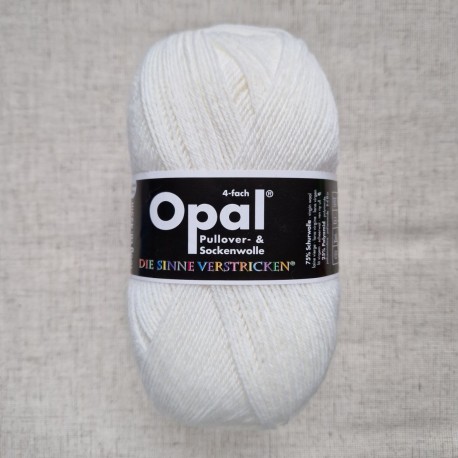 Opal Uni 4-ply - 2620 Hartweiß