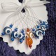 Ozevi Stitch Marker set, blue, 7ps