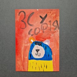 Postacard "Patriotic Ukrainian bear"