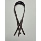 Sewn leather bag handle 1.5 cm, 80 cm, chocolate
