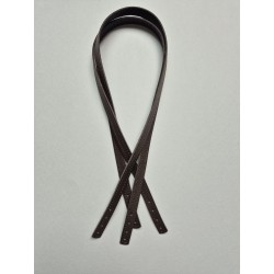 Sewn leather bag handle 1.5 cm, 80 cm, chocolate