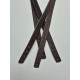 Sewn leather bag handle 1.5 cm, 80 cm, chocolate