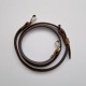 Leather bag handle, 1.5 cm, 120 cm, khaki