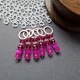 Ozevi Stitch Marker, pink 2, 1ps