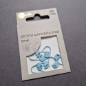 Tulip Stitch Markers Blue Tulips