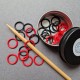 Set of stitch markers "Red & Black" (30 pcs)