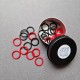 Set of stitch markers "Red & Black" (30 pcs)