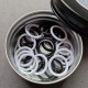 Set of stitch markers "Black & White" (30 pcs)