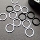 Set of stitch markers "Black & White" (30 pcs)
