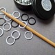 Set of stitch markers "Black & White" (30 pcs)