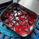 Set of stitch markers "Red & Black" (40 pcs)