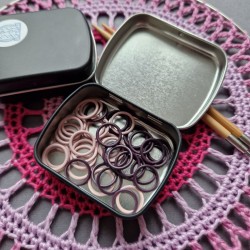 Set of stitch markers "Plum wine" (40 pcs)