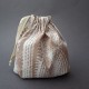 Mini Ozevi project bag, knitting print