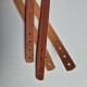 Sewn leather bag handle 1.5 cm, 80 cm, cognac