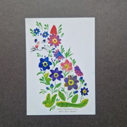 Charity postacard "Petrykivka cat"