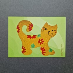 Charity postacard "Petrykivka cat"
