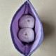 Handmade cotton boucle fabric Cat Bag M Lavender