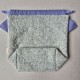 Handmade cotton boucle fabric Cat Bag M Lavender