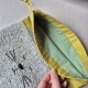 Handmade cotton boucle fabric Cat Bag M Mustard