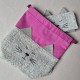 Handmade fabric Cat Bag M + Cat Case Raspberry