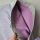 Handmade cotton fabric Cat Bag M Lilac