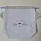 Fabric Purr-Bag Lilac