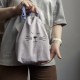 Handmade cotton fabric Cat Bag M Lilac