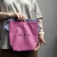 Handmade cotton fabric Cat Bag M Fuchsia