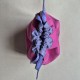 Handmade cotton fabric Cat Bag M Fuchsia
