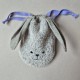 Handmade cotton boucle fabric Rabbit Bag Mini