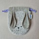Handmade cotton boucle fabric Rabbit Bag Mini