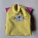 Fabric Purr-Bag Whiskers Cat Mustard