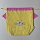 Fabric Bag Whiskers Cat Mustard