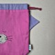Fabric Bag Whiskers Cat Fuchsia