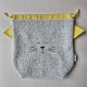 Boucle fabric Bag Fluffy Cat Mustard