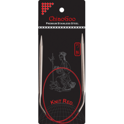 Спицы круговые ChiaoGoo SS Knit RED (100 см)