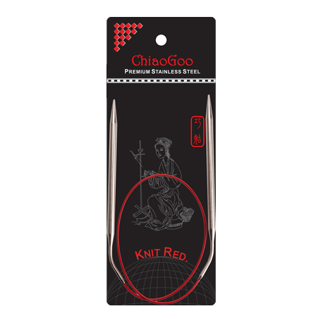 Спицы круговые ChiaoGoo SS Knit RED (60 см)